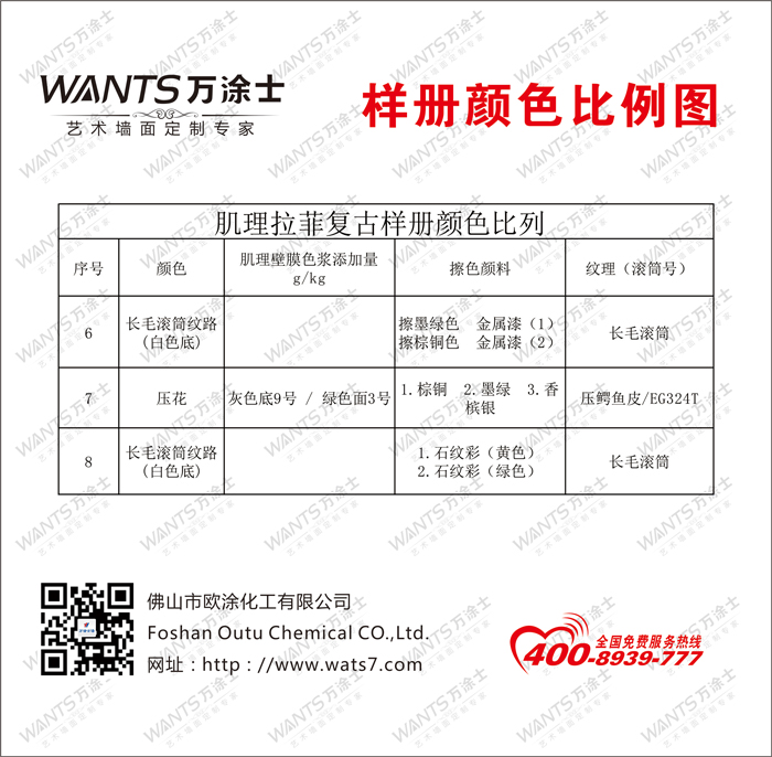 肌理拉菲复古颜色比例二维码